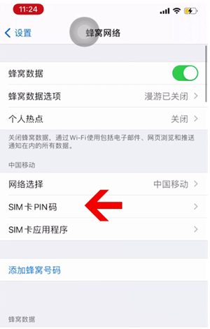 沈北苹果14维修网分享如何给iPhone14的SIM卡设置密码 