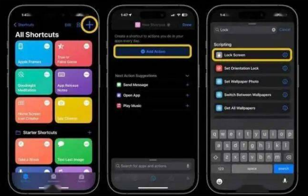 沈北苹果14锁屏维修店分享iPhone14升级iOS16.4后如何创建锁屏快捷方式 